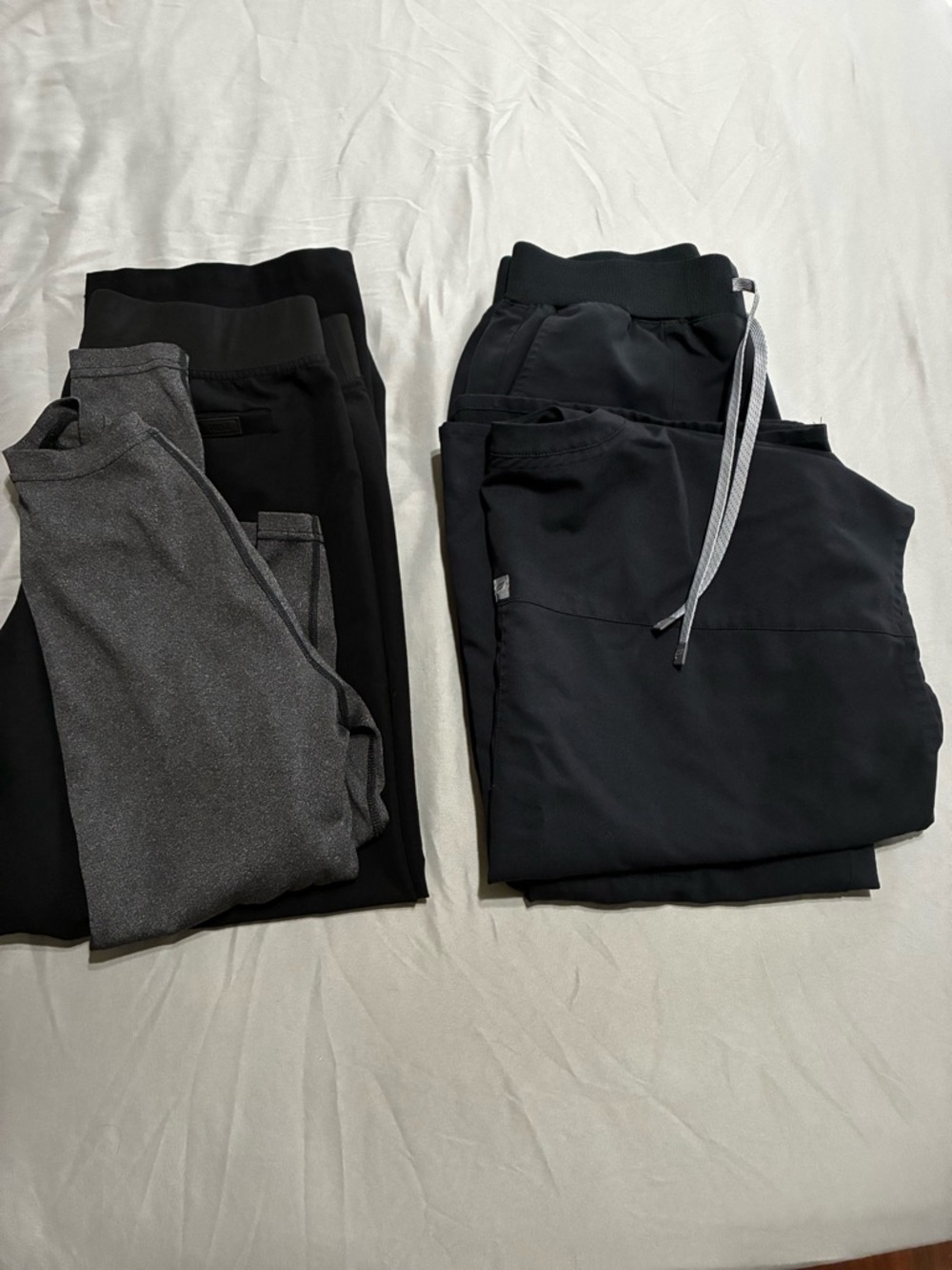 Fabletics and Peelz Straight-Leg Pants  in Black with Tops